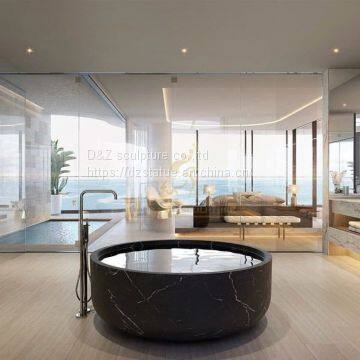 Popular Design Qing Stone Hand Carving Bathtub photo-2