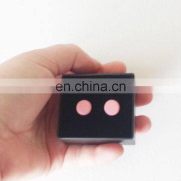 Elegant small black jewellery box for earrings