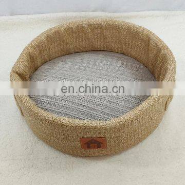 New design round pet bed knitted pet bed for dogs and cats