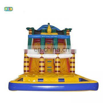 customized nice bouncy inflatable dinosaur water slide