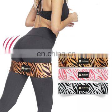 Harbour Custom Printed Logo Exercise Hip Woven Fabric Private Label Resistance Bands Set photo-6
