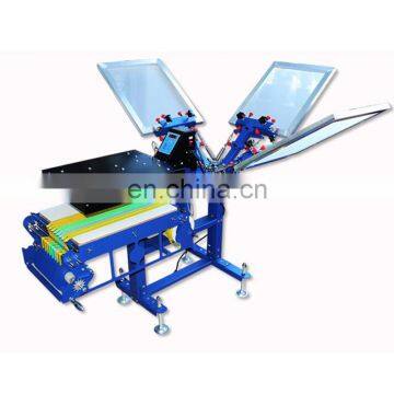 High Precision Three Color One Station Silk Screen Printing Machine Ribbon Screen  Printing Machine With Dryer