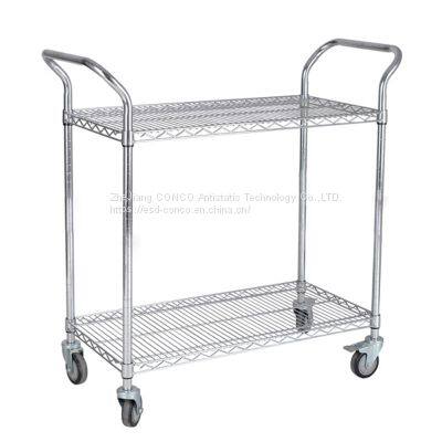 ESD PCB Storage Cart Trolley Stainless Steel Cart With Wheels