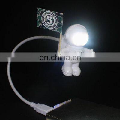 Novelty Gift Astronaut Hold Flag Spaceman Usb Flex Reading Light photo-5