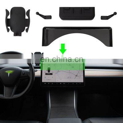 Carest Model3 Smartphone Pillar Cell Phone Holder For Tesla Model 3 Phone Holder Sunglasses Storage Box With Wireless Charging photo-3