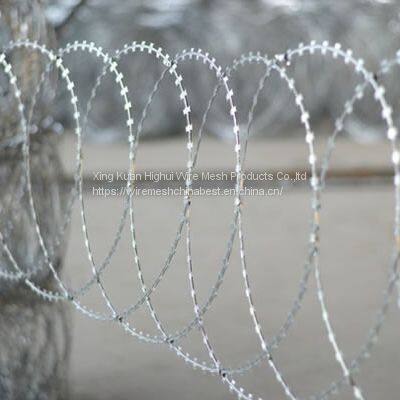 BTO -22 Cross Blade Flat Barbed Wire Strip Razor Sharp Ribbon Silver Fencing photo-4