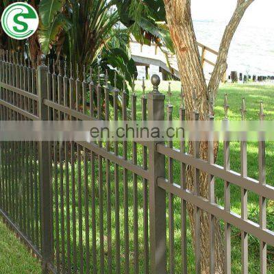 Industria spear top wrought iron tubular fence panel for wholesale