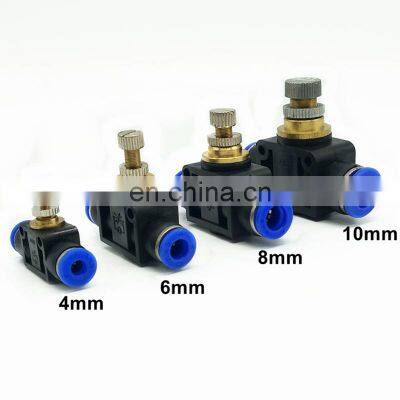Pneumatic Throttle Flow Control Valve Tube OD 4mm 6mm 8mm 10mm Pneumatic Fittings LSA-8 LSA-10 Quick Connector Pneumatic Parts photo-2