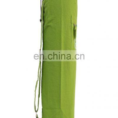 Latest design Embroidery cotton canvas yoga mat bag Indian manufacturer