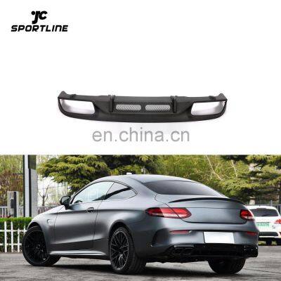 Carbon Fiber W205 C63 Car Rear Lip Diffuser for Mercedes Benz C63 AMG 2-Door 2015-2021