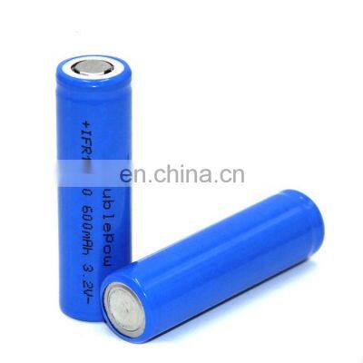 3.2V 600mAh 14500 LiFePO4 rechargeable battery for toy