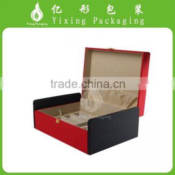 Sale! Fashion Red and White PU Leather Surface Gift Packaging Box
