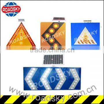 Construction Warning Aluminum Solar Power Road Sign