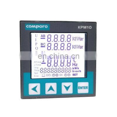 72*72mm Three phase modbus remote control small digital electricity power meter output 4 20ma