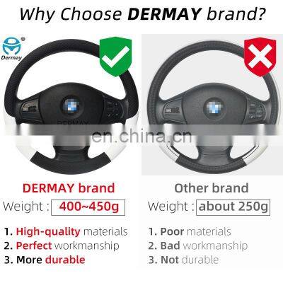 2021 New Leather Car Steering Wheel Cover Suitable for Hyundai I30 Kona I10 I35 Accessories Steering Wheel Cover photo-5