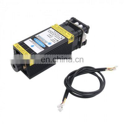 2000mW 2W Blue Laser Module Focusable Laser Head 445-450nm Laser Engraver Part with PWM Control + 3P-DC Cable