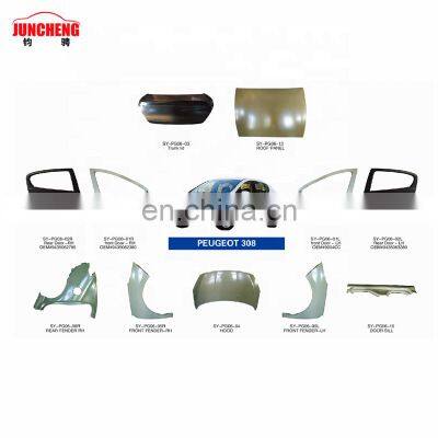 Aftermarket Car door,trunk lid,fender,roof fender,hood,door sill for PEUGEOT 308 Car  body parts,PEUGEOT body kits