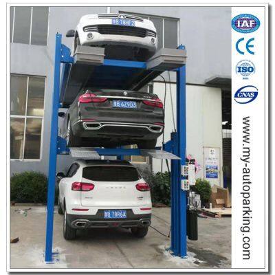 Hot Sale! Four Pillar 3 Level Parking Lift/Warehouse Used Four Post Car Elevator Platform Lift/Two Deck Parking Lift