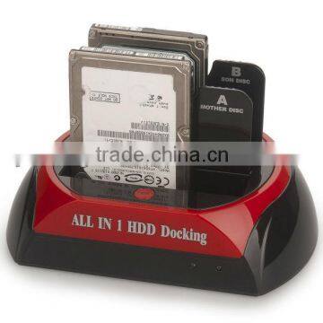 2013 popular 876 Multi-function/All in 1 HDD Docking(USB 2.0 for 2.5/3.5inch SATA/esata HDD Docking product)