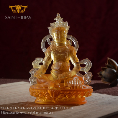 Factory Wholesale Five Ways God of Wealth Crystal Buddhism Statue Figurine photo-5