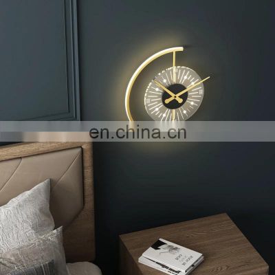 Nordic LED Wall Lamp Creative Aisle Bedroom Living Room Background Art Indoor Clock Design Sconce LED Wall Light