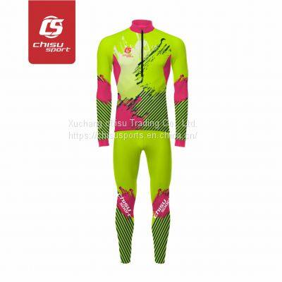 Custom Waterproof Ice Speed Skating Suits Long Sleeve Short Track Ice Speed Skating Skin suit Custom Design Zipper Closure