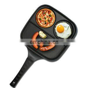 Cast Iron Kitchen 3-Cup Frying Egg Pan Multifunctional Breakfast Fryer Skillet Fryer Mold Cooking Pan Cookware photo-2