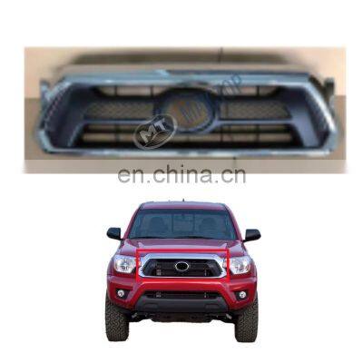 MAICTOP front bumper grill silver grille for tacoma 2012 chrome black good price grille