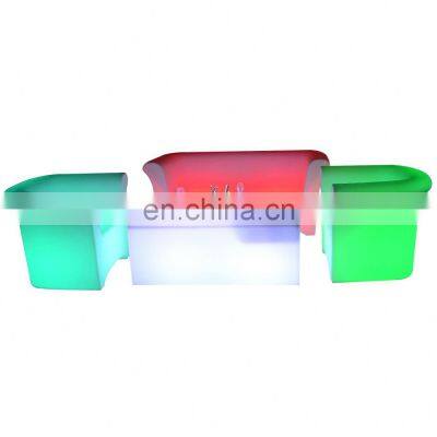 led cube chair hookah lounge vip bench plastic bar furniture sets cocktail table led chair portable bar tables stool event chair