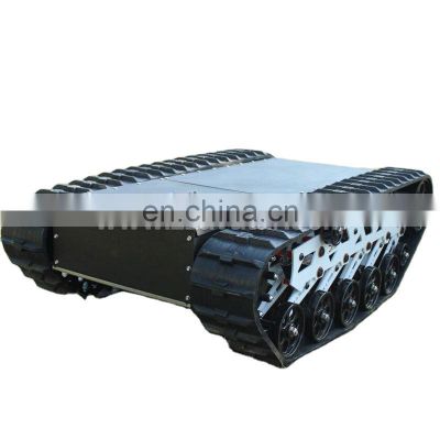 China factory Robot tracks platform 4wd smart car chassis kits 100kg rubber track undercarriage