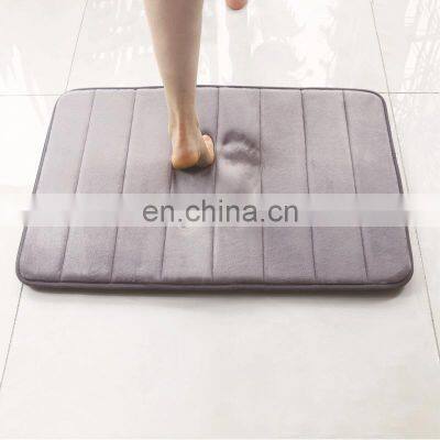 Modern Purple Quick Absorbent Ultra Soft Luxury Unique Non Slip Grey Bathroom Rugs Set photo-5