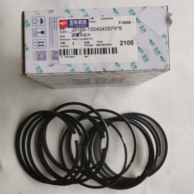 Good Quality Engine Parts 1 Set Piston Ring Kit J0100-1004040SF6*6 Piston Ring Assembly Use for Chinese Bus photo-2