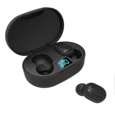 Tws BT 5.0 E6s Earphone Wireless Earbuds Noise Cancelling Led Display Handsfree Earbuds For Xiaomi Redmi Airdots A6s