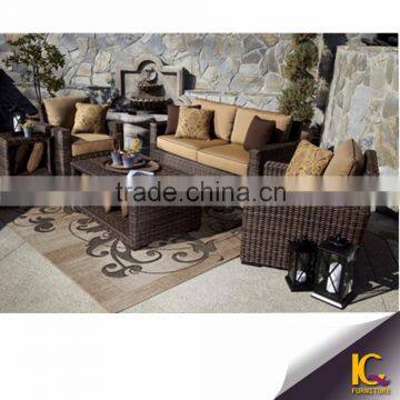 Hot selling high end patio 4 pieces wholesale rattan wicker furniture