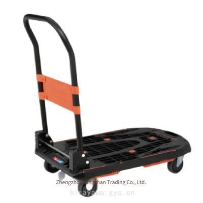 trusco lightweight and stable resin trolley mpk780-bk-js with a load capacity of 200kg and brakes
