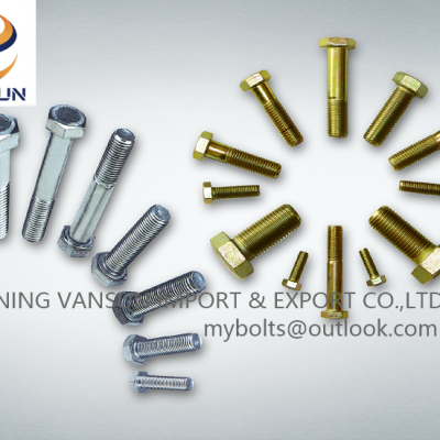 Гексовый болт из углеродистой стали, стандартный крепеж DIN931, цинковый