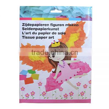 Cheap tissue paper art fly angel for kids