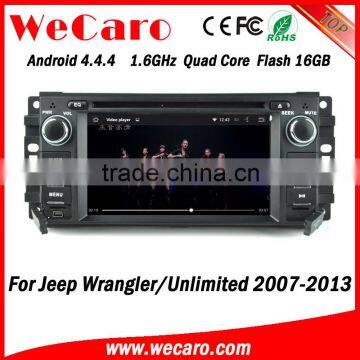 Wecaro WC-JC6235 Android 4.4.4 car gps radio 1024*600 for jeep wrangler gps radio 2007 - 2013 bluetooth