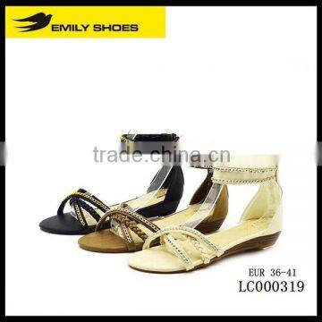 Lady 's back counter sandal with decoration chain