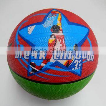 Customized High Quality Rubber Basketball Size 7 for Promotion