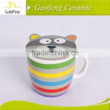 250ML Innovation design ceramic mug with lid and handle