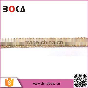 high-end original gold oval pattern border lace trim