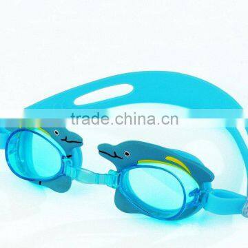 children cartoon swimming goggle,lovely dolphin swim goggles,kids swimming glasses