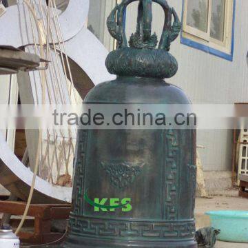 Bronze polished bell sculpture