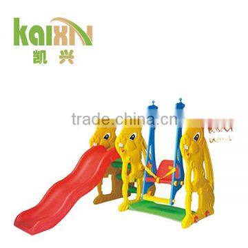 Rabbit Plastic Tube Slide With Swing Combination For Children