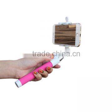 Wireless Colorful Mini Handheld Monopod Bluetooth Selfie Stick With Mirror for All Phones