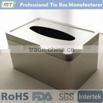 Metal Rectangular Tissue Tin Box for Household Articles