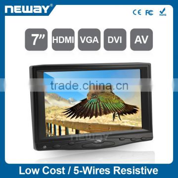 High Quality 7 Inch LCD Monitor with VGA Input Also for Car or Bus