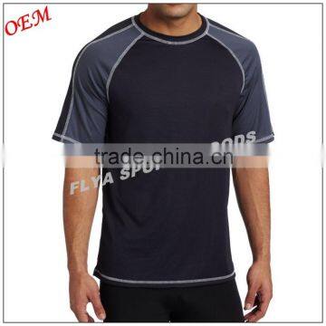 New design high quality body dry fit running shirts sports t-shirt for men