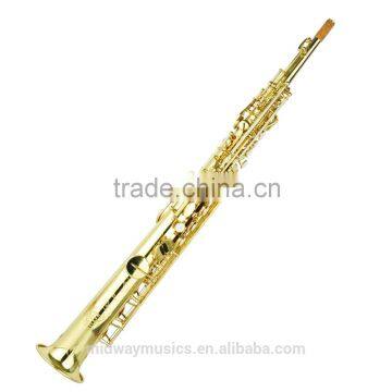 AT85-G Electrophoresis Gold Lacquer Integrated Soprano Saxophone From China Supplier
